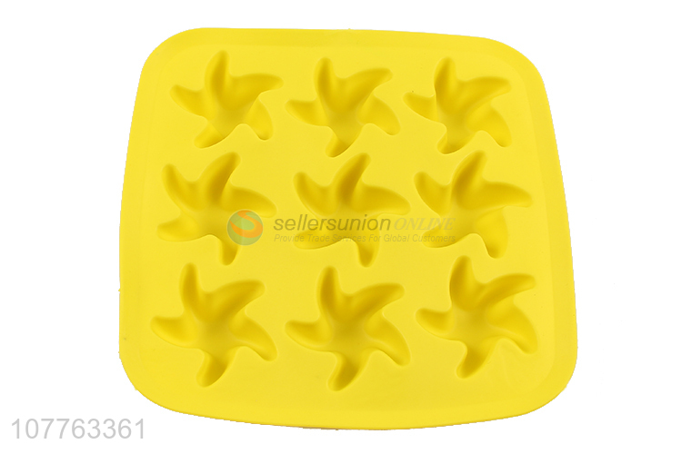 Wholesale starfish shape silicone ice cube tray ice block mold