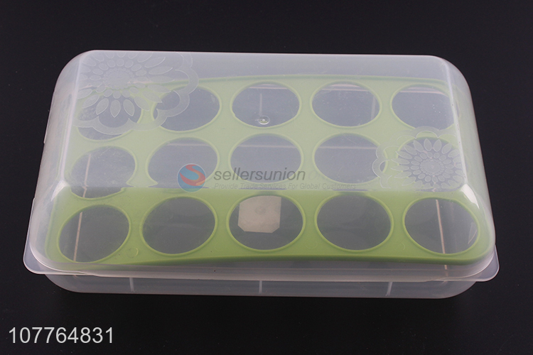 Hot selling 15 grids egg storage box egg tray refrigerator egg container