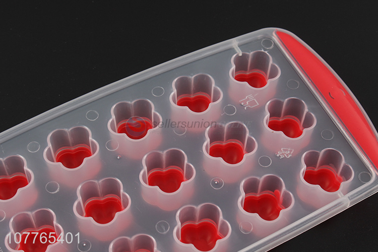 Hot sale flower shape silicone ice cube tray ice block mold