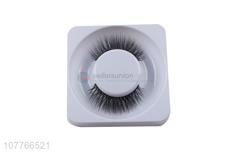 Wholesale natural waterproof eyelashes 5D square box blue false eyelashes