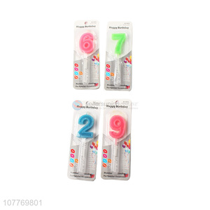 Top product colourful number candles for birthday cake