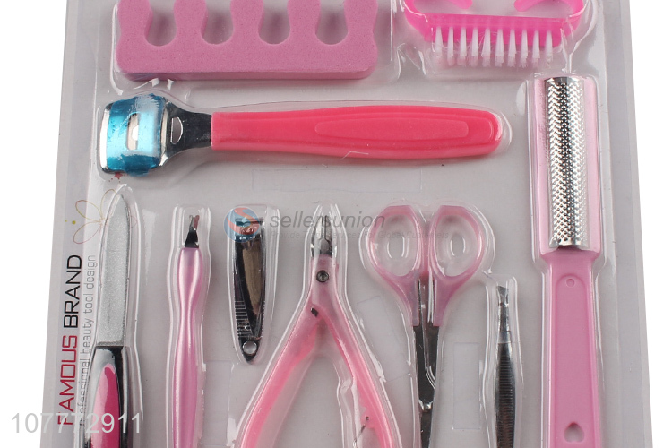 Wholesale 10 pieces beauty manicure set nail clipper nail file set