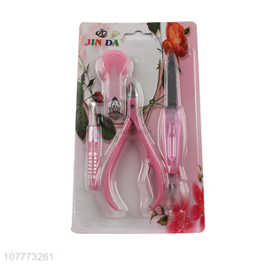 Wholesale 4 pieces beauty manicure set nail file nail scissors set