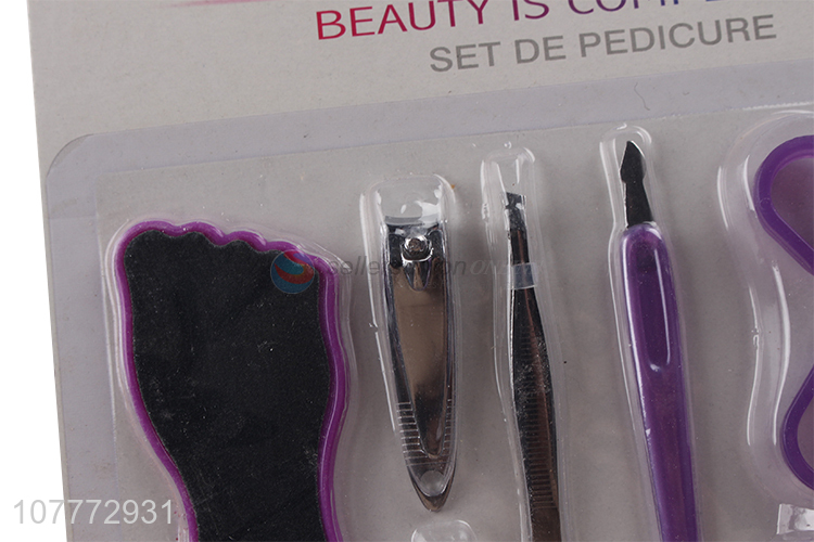 High quality 10 pieces beauty manicure set nail file nail clipper set