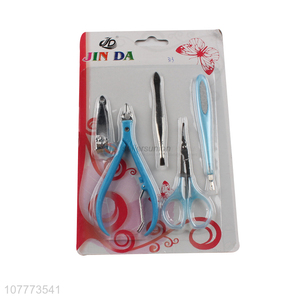 Wholesale 5 pieces manicure pedicure set nail cutter cuticle scissors set