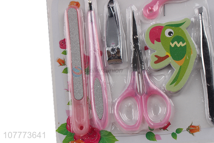 New arrival 8 pieces beauty manicure set nail cutter toe cleaning brush set