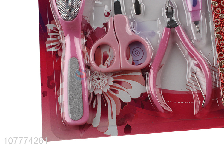 Factory price 8 pieces beauty manicure set callus cutter eyebrow scissors set