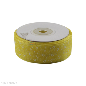 Wholesale 25mm flower pattern grosgrain ribbon curtain accessories