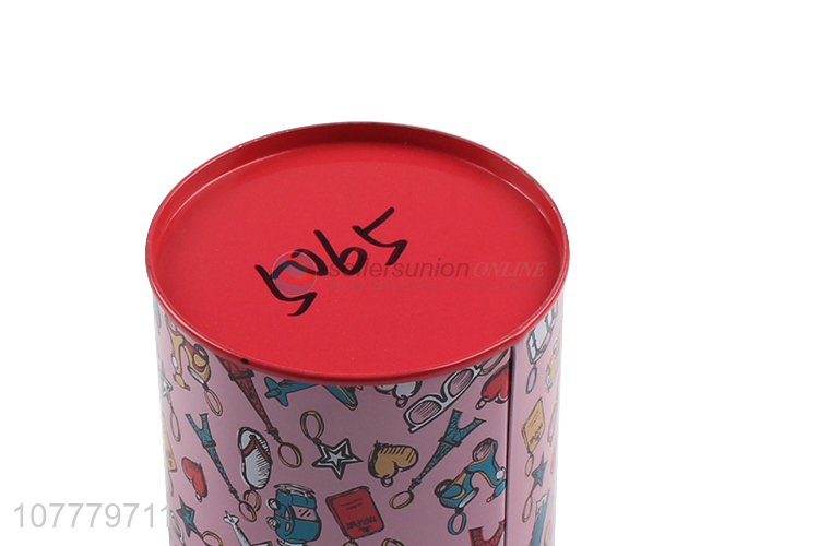 Modern Style Cylinder Piggy Bank Cheap Tin Money Box