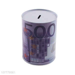 Wholesale Cylinder Tinplate <em>Money</em> <em>Box</em> Fashion Saving Pot