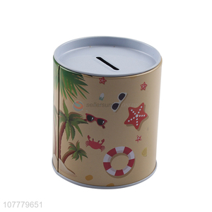 Cool Design Cylinder Tin Can Fashion Money Box Piggy Bank