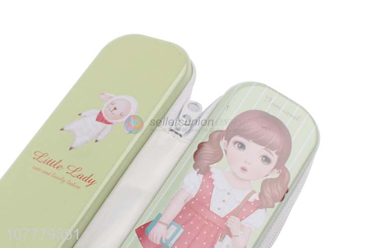 Wholesale Students Stationery Tinplate Pencil Case