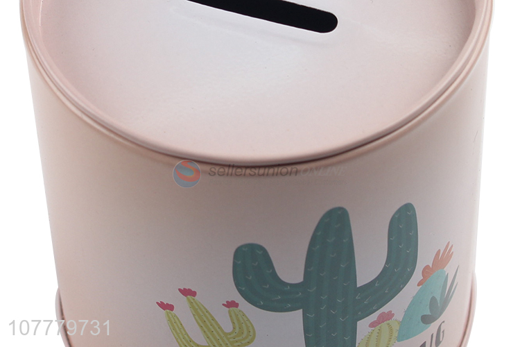 Best Selling Cactus Pattern Piggy Bank Cylinder Money Box