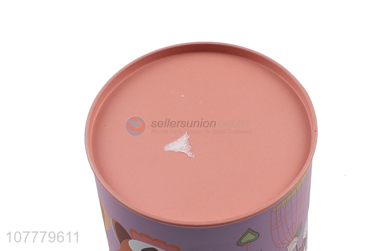 Best Sale Colorful Cylinder Piggy Bank Tinplate Saving Pot