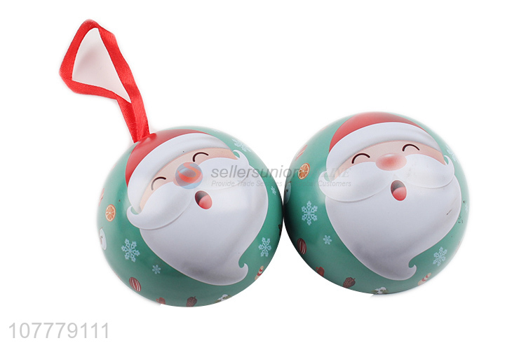 Creative Design Christmas Ball Tin Can Packing Case