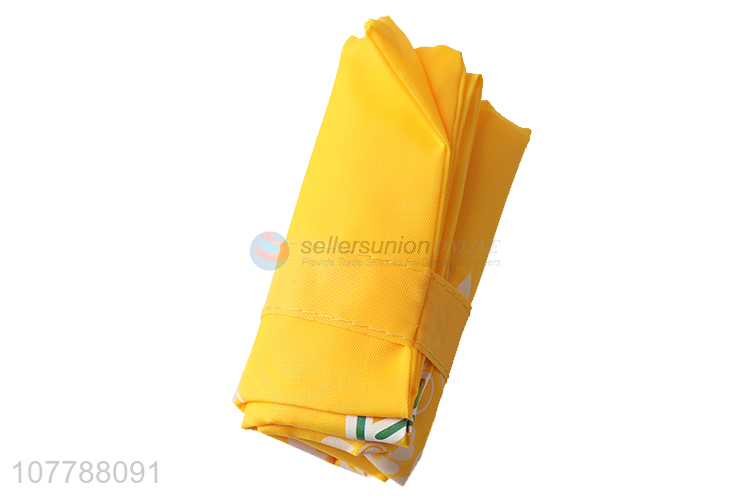 High quality yellow foldable portable grocery handbag