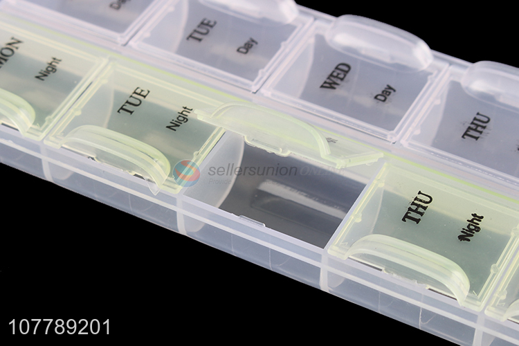 Wholesale 14 compartments pill case weekly 7 days plastic pill box