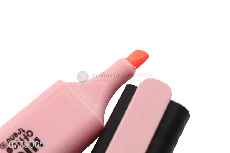 Hot sale plastic highlighter pen plastic marking pen