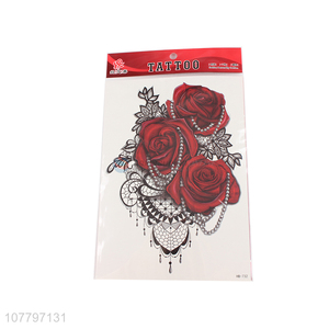 Large flower temporary tattoos sexy body tattoo sticker