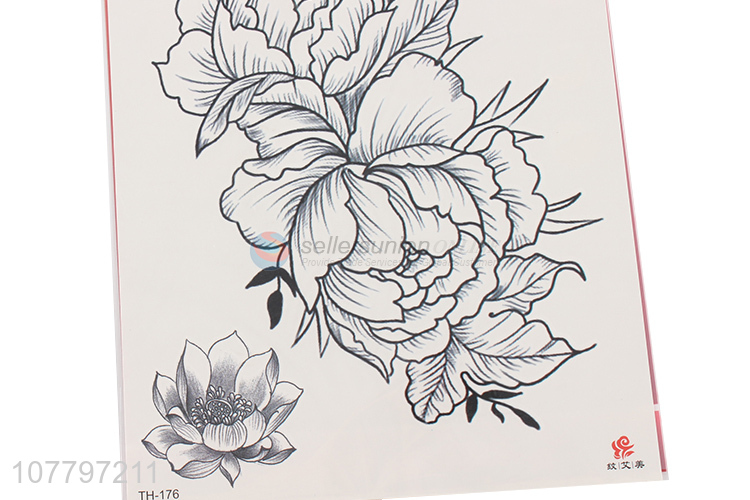 Hot sale art body tattoo stickers with flower pattern