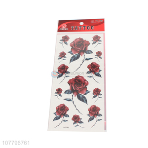 New arrival women red rose tattoo sticker for sale