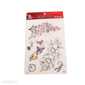 Popular fashion waterproof flower temporary tattoo sticker