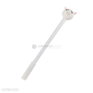 Creative white plastic gel pen office signature pen