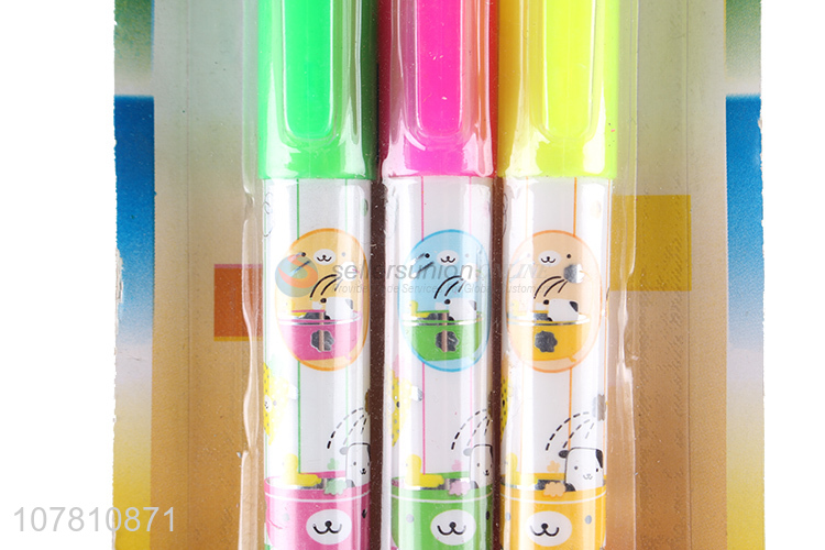 New arrival 3 colors highlighter pen office marking pen