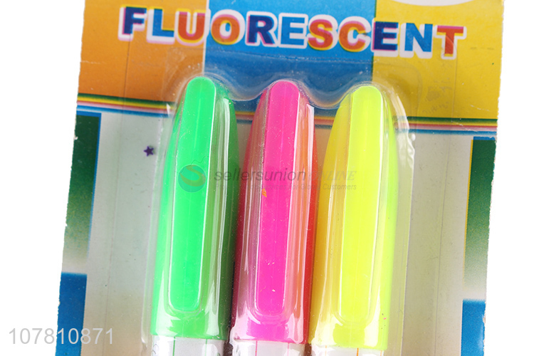 New arrival 3 colors highlighter pen office marking pen