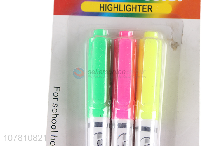 Hot selling bicolor highlighters marking pen for office school