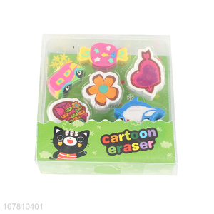 China wholesale  2D flat mini cartoon erasers for kids