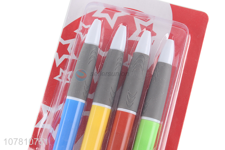 Hot products stationery 4 pieces plastic ball-point pen