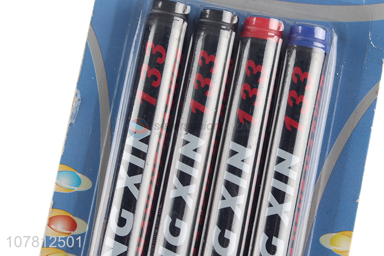 Good Sale 4 Pieces Permanent Marker Plastic Marking Pen Set