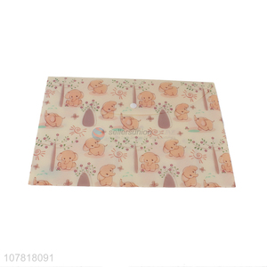 New design cartoon animal print plastic file information folder