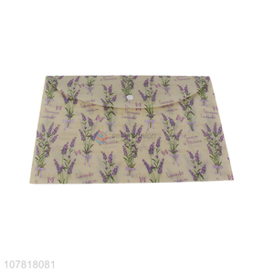 Creative Design Lavender Printed Plastic Folder