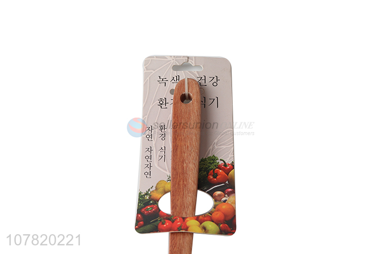 Cheap wholesale kitchen gadgets wooden slotted spatula slotted turner