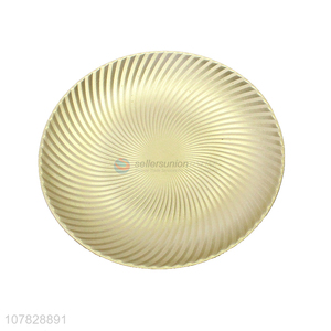 High quality round gold serving plate charger plate for home decoration