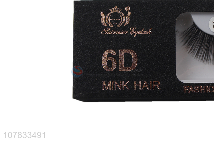 Factory price 6D false mink eyelashes natural long silk eyelashes