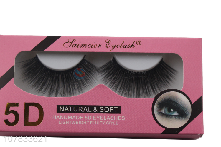 Factory supply 5D bushy fur eyelashes chemical fiber mink lashes