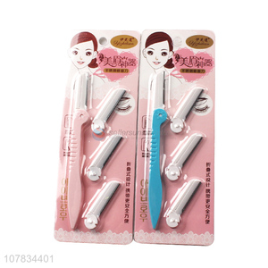 Hot Sale Foldable Eyebrow Razor With Replacement Head Set