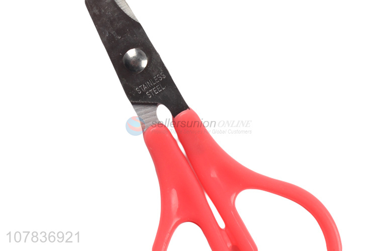 Wholesale paper cutting scissors plastic handle student scissors with cover