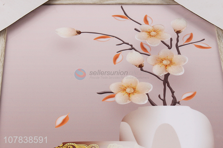 Hot selling living room decoration delicate flower vase painting