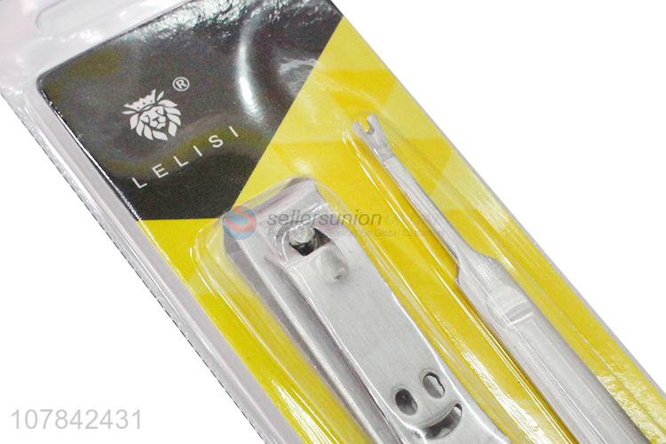 China manufacturer nail care stainless steel nail cutter with nail file