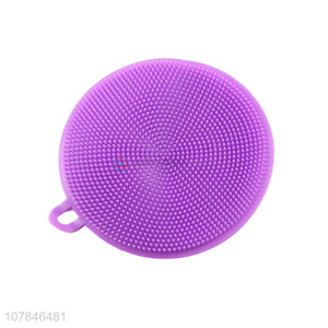 Low price purple silicone pot brush for kitchen cleaning