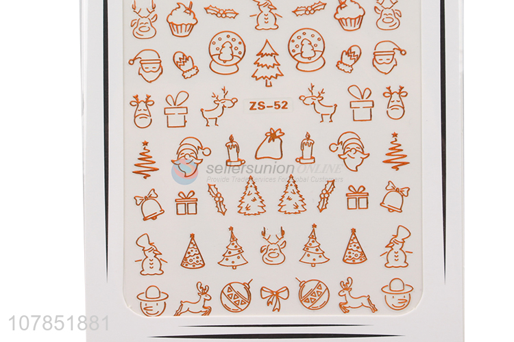 Hot sale cute Christmas nail stickers nail art decorations