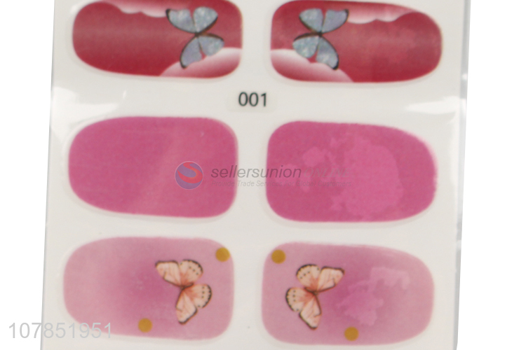 Online wholesale full cover butterfly adhesive nail art sticker