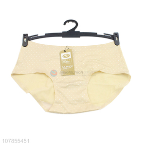 Good selling yellow ice silk summer stretch women panties