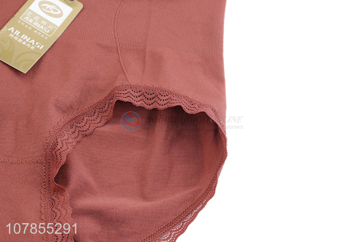 Popular products ice silk soft midwaist ladies traceless panties