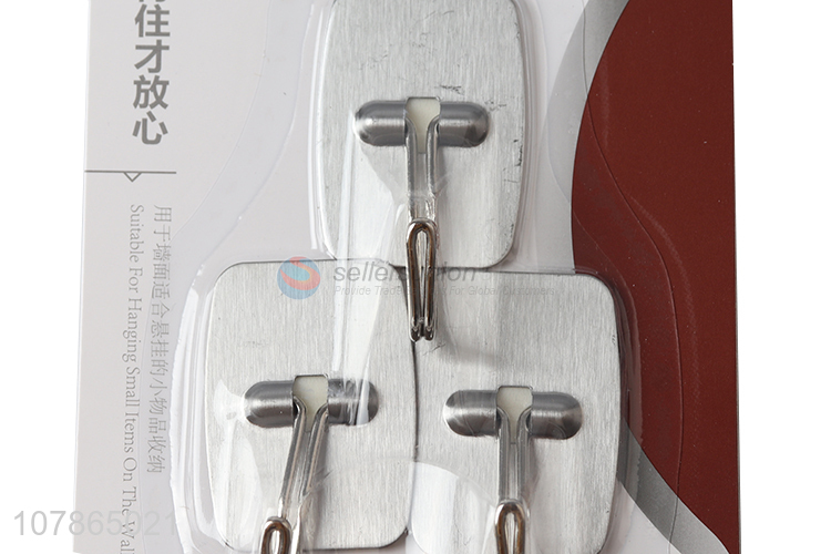 China supplier stainless steel sticky hook for kitchen and bathroom