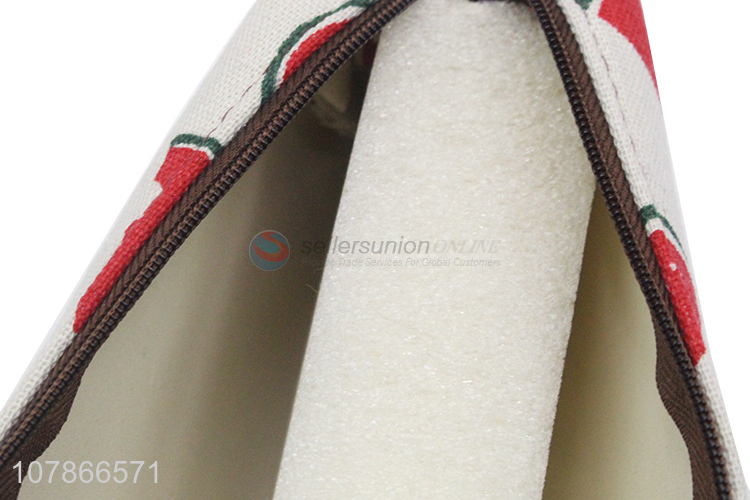 Wholesale cheap price printing canvas pencil bag for students